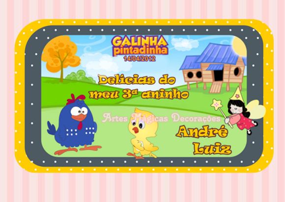 Adesivo para tampa de marmitinha