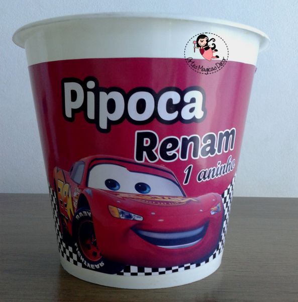 Adesivo para balde de pipoca
