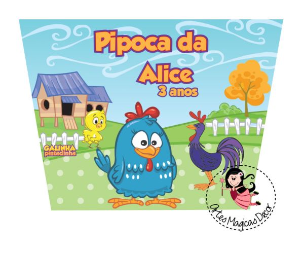 Adesivo para balde de pipoca 1lit
